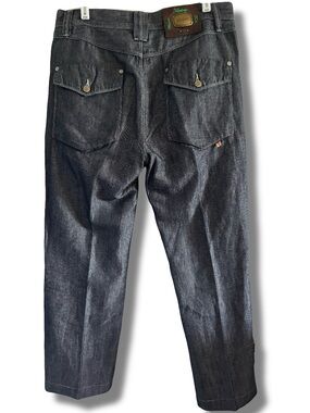 Robert Graham Flap Pocket Cotton Linen Dark Wash Jeans Size 32